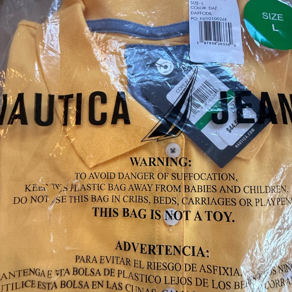 Nautica Daffodil Yellow Polo Shirt